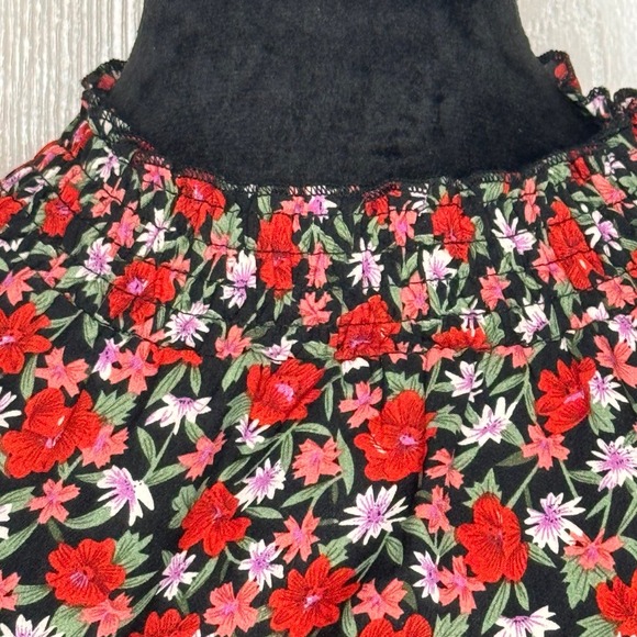 Womens Outrageous Fortune SZ 0 Floral long sleeve Dress-red, black, white - Picture 4 of 10